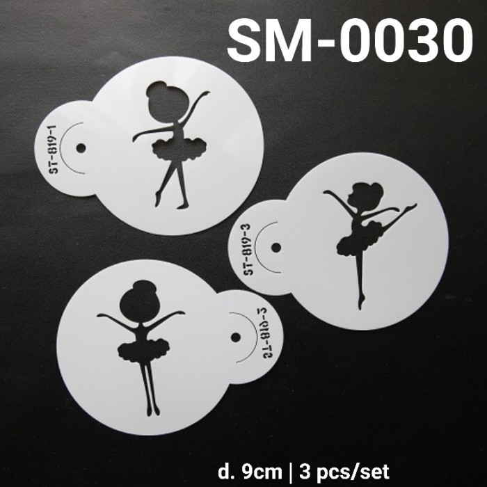 

*#*#*#] SM-0030 Cake stencil stensil sablon pinggiran kue ballet balerina