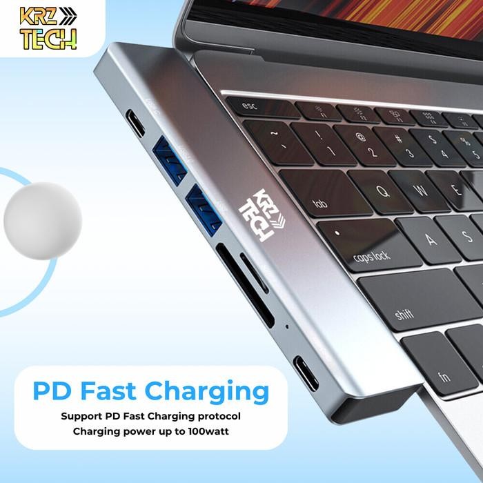 7 In 1 Usb C Hub Converter Adapter For Macbook Pro / Air Chip M1 2020