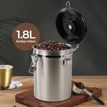 

Toples Kedap Udara Biji Kopi Coffee Storage Canister 1.8L - Mss19 Lism