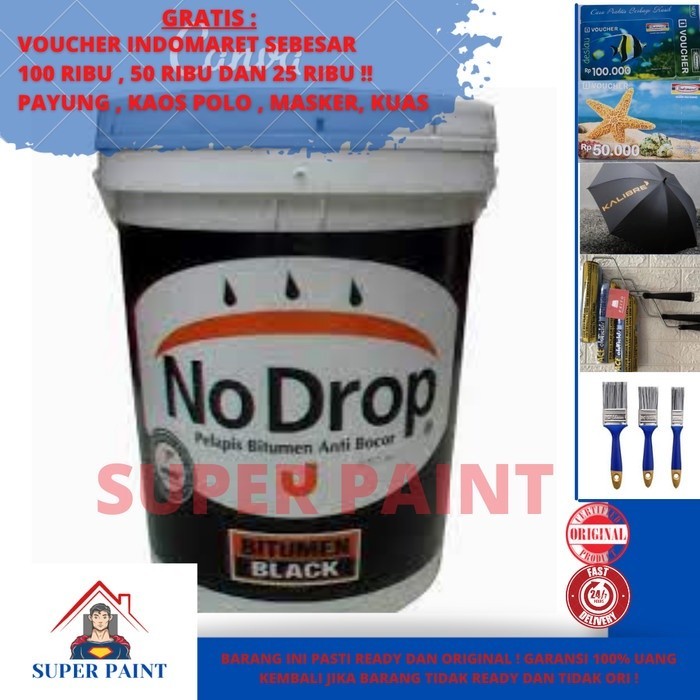NO DROP Pail Cat Anti Bocor Bitumen Black 20 KG 20KG NoDrop BITUMEN