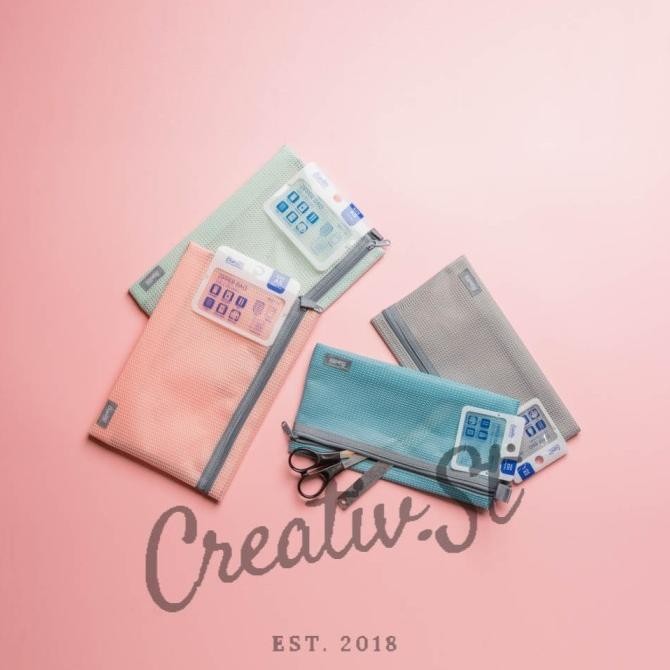 

TERBARU - Zipper Storage Pouch Handbag Pastel A5 Cheque Bantex 8107 8108 Pencil