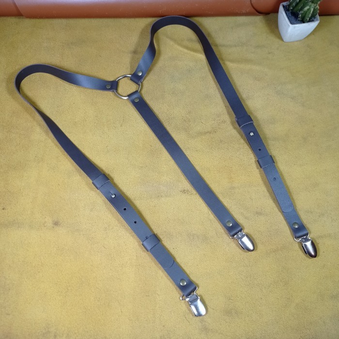 Suspender Full Kulit Asli Tali Jojon Bretel Tali Kodok Pria Wanita