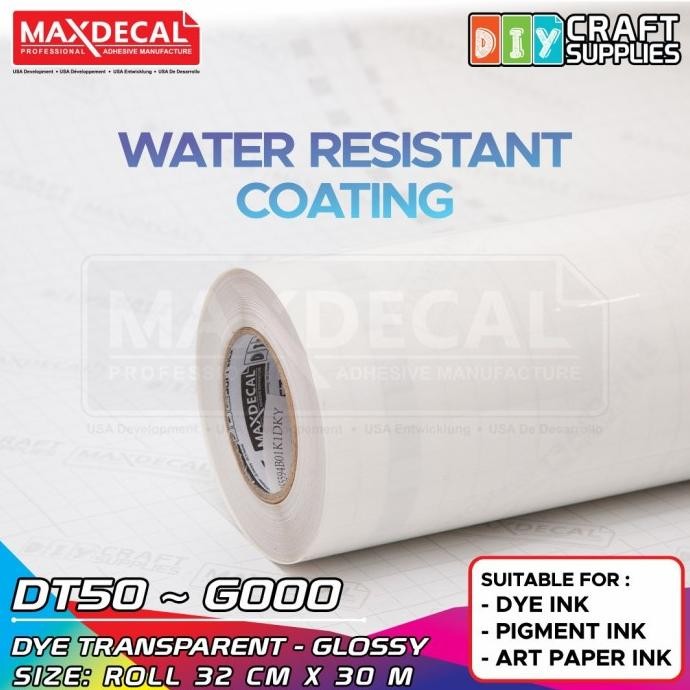 

MAXDECAL DT50 - G000 Sticker Vinyl Transparent PET Inkjet Coating A3