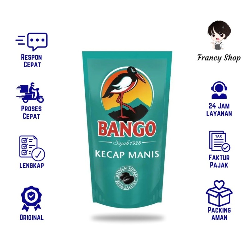 

Kecap Manis Bango Hitam Refill 735 ml / 1000 gr