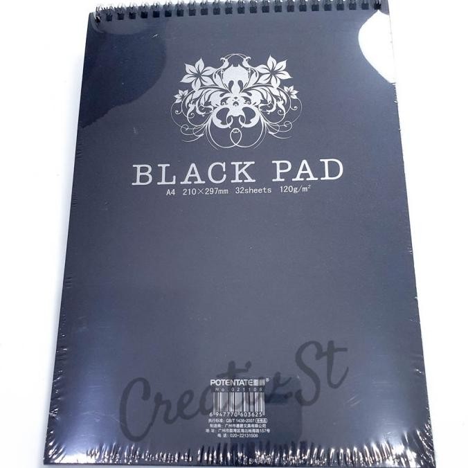 

TERMURAH - Potentate Black Pad A4 32 Sheet 120 GSM Wire Book