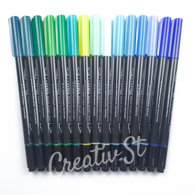

Lyra Aqua Brush Duo Dual Brush Pen NEW COLOR Part 2 Blue Green Shade