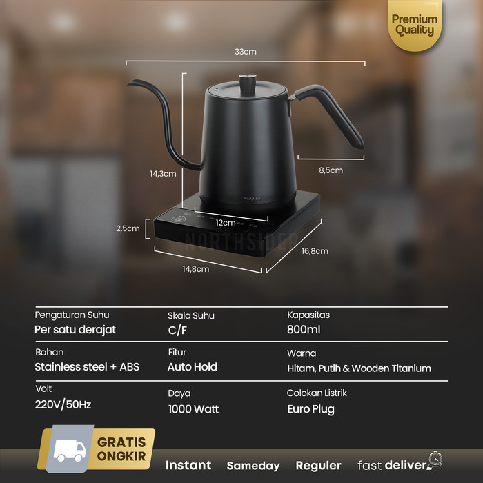 Jinsei Teko Kopi Electric Goosene coffee kettle Japanese ZK-KH202