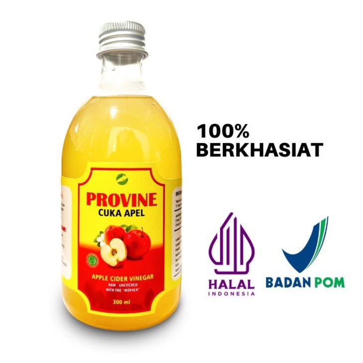 

TERMURAH PROVINE CUKA APEL PREMIUM HALAL & BPOM Apple Cider Vinegar With Mother