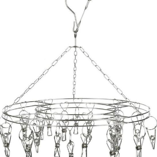 Gantungan Jemuran Baju Hanger 20 Jepit Stainless Steel Jepitan Jemuran