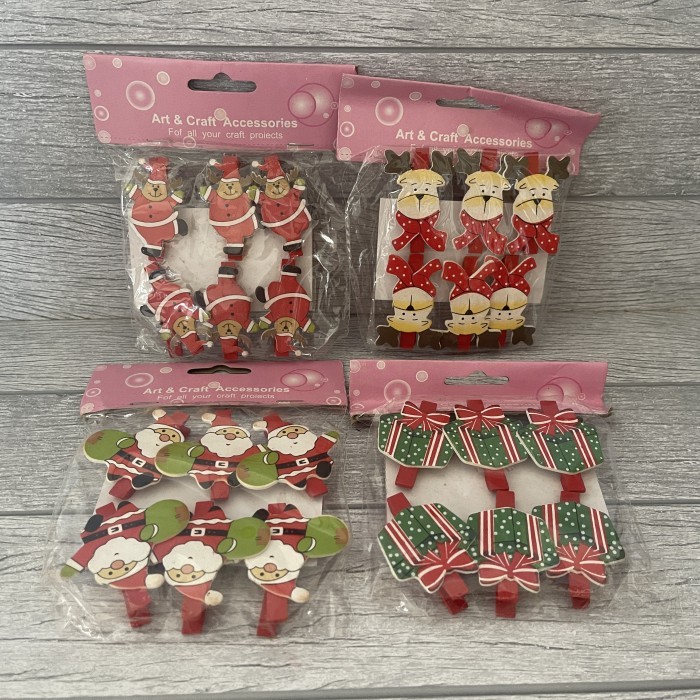 

'+'+'+'+] Jepit Kayu Christmas / Wooden clip christmas / wooden clip natal
