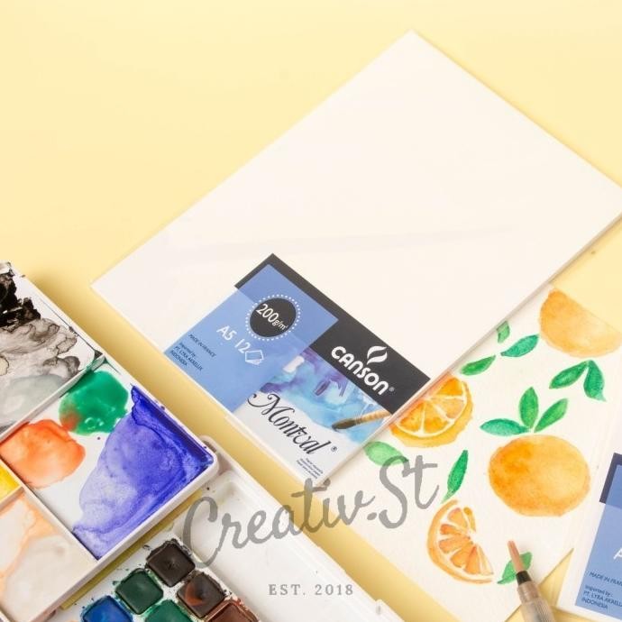 

TERMURAH - Canson Montval Watercolor Paper A5 200 Gsm 12 Sheet