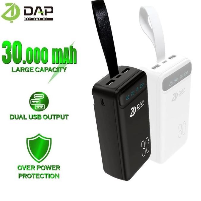 best seller] PowerBank DAP 30.000 Mah D-P130 2.4A input port Type C & micro USB