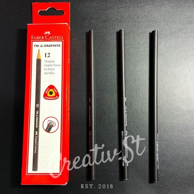 

TERMURAH - Pensil 2B Faber Castell Tri Graphite Black Segitiga