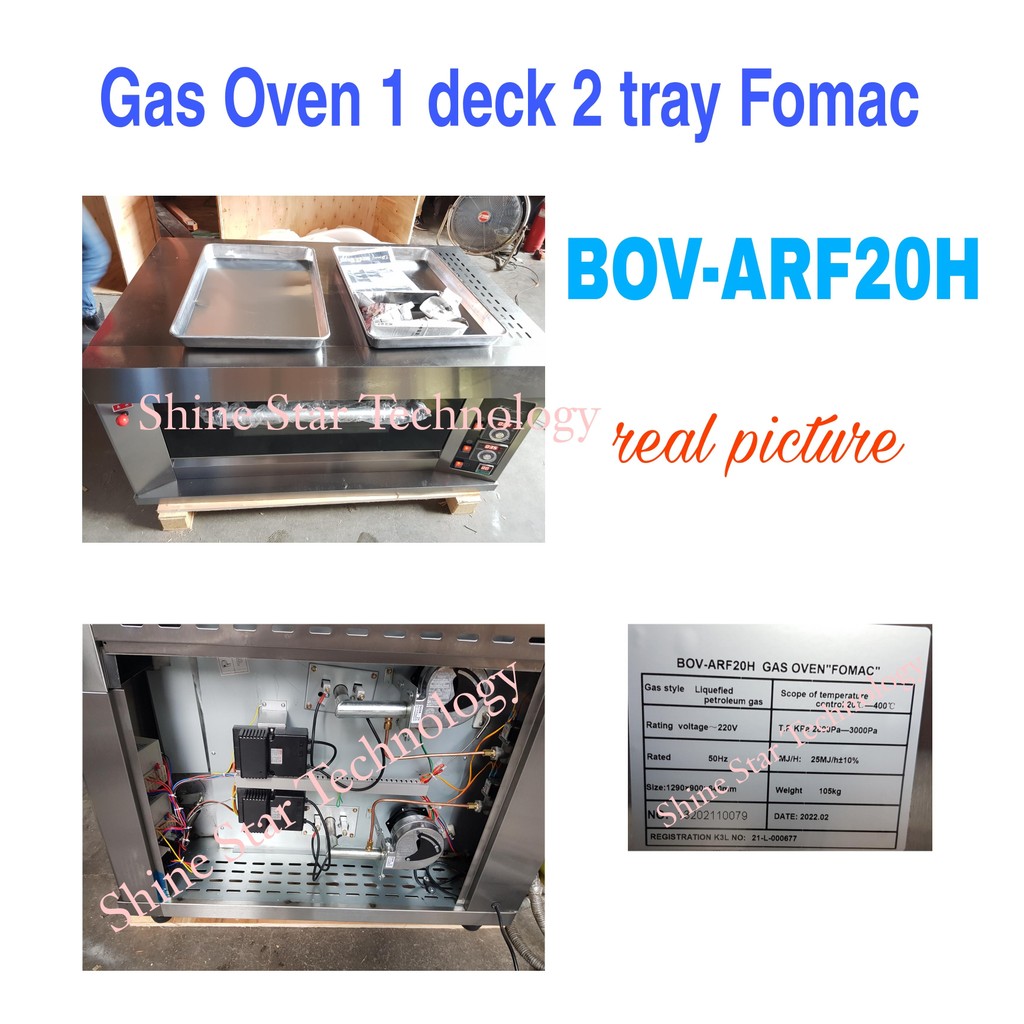 GAS DECK OVEN 1 DECK 2 TRAY FOMAC BOV-ARF20H OVEN GAS DECK 2 TRAY