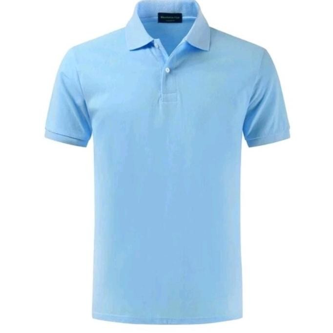 KAOS PRIA POLOS / KAOS POLOS PRIA BIRU MUDA