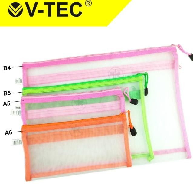 

MAP ZIPPER BAG V-TEC 2 6014-A6 -DOMPET TAS DOKUMEN TRANSPARAN KAIN