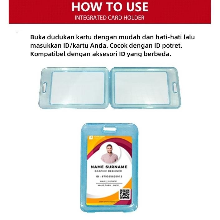 

Tempat ID Transparan Warna Vertikal/Kotak ID/Kotak ID (C - 113) 54x85mm Direkomendasikan untuk digunakan oleh staf kantor siswa sekolah