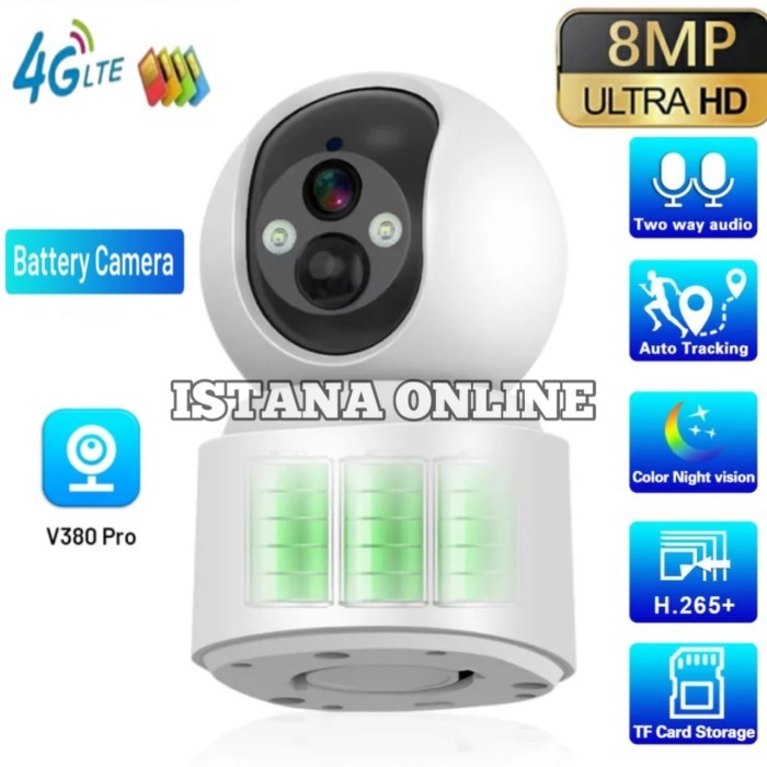 IP Camera CCTV Baterai/Sinyal SIM-card 4G