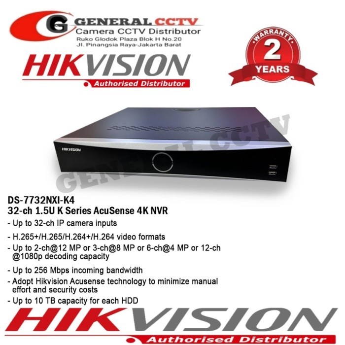 HIKVISION 7732NI-K4 NVR 32 CHANNEL HIKVISION 4K