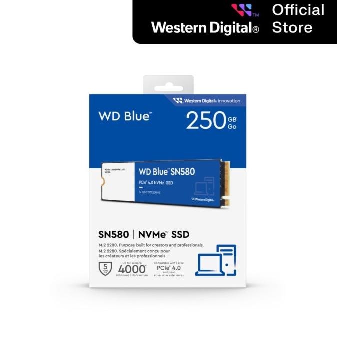 Ssd Wd Ssd Blue Sn580 250Gb 500Gb 1Tb 2Tb 4Tb - Ssd M.2 Nvme Pcie Gen 4