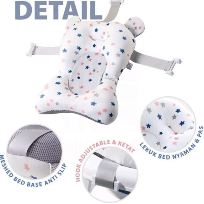 Shenar - Alas Duduk Mandi Bayi Anti Slip Bantal Empuk Bak Mandi Bayi