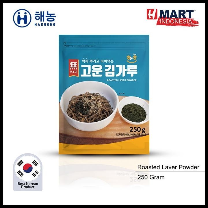 

Haenong Roasted Laver Powder - Rumput Laut Panggang Bentuk Bubuk 250G