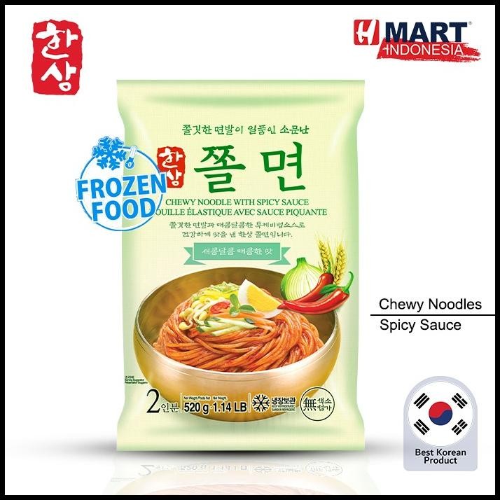 

Hansang Chewy Noodle Spicy Sauce - Mie Basah Dengan Saus Pedas Korea