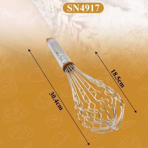 

Sanneng SN4917 - Wavy Whisks-Stainless Steel Handle 10" (Electrolysis)