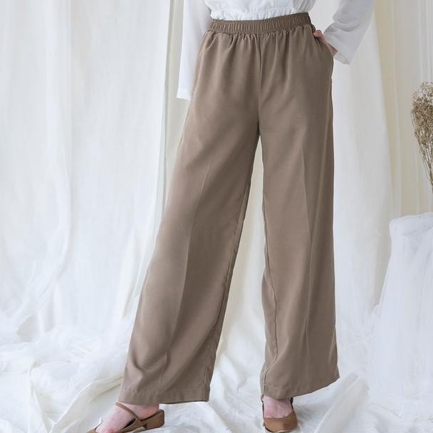 Astaka Aska Label - Celana Panjang Kulot Wanita Pinggang Full Karet