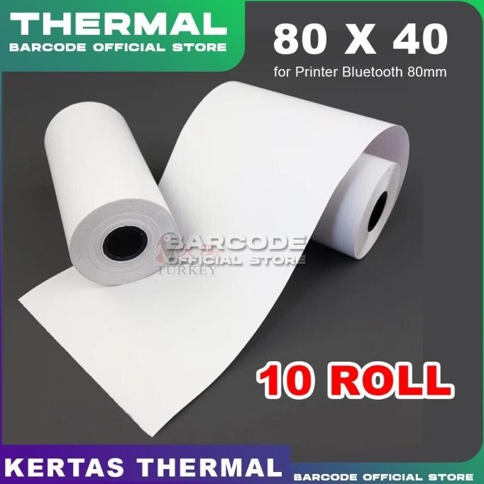 

Terlaris Kertas Struk Thermal Printer KasirEpson TMT82X (80 x 40 mm) 10 ROLL SALE