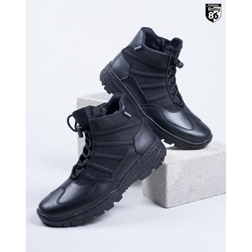 ARMY86 Sepatu PDL pendek Pria kulit ringan Cygnus