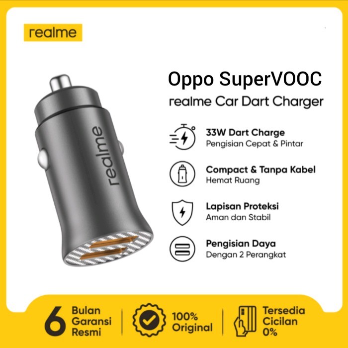 Realme Car Dart Charger 33W OPPO Car Charger 33W SUPERVOOC ORIGINAl