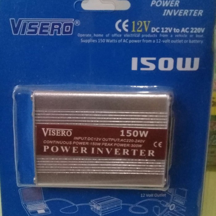 Visero Power inverter 150 watt jack lighter Chas handphone di mobil