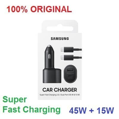SAMSUNG Super Fast Dual Car Charger 45W+15W Original