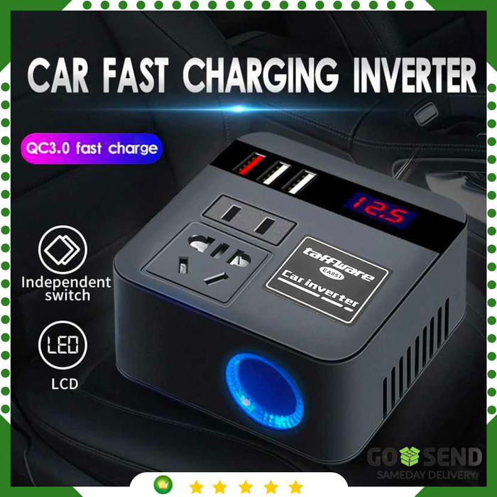 Inverter DC ke AC Power Mobil Car Colokan USB 12 V 220 V 200 150 Watt