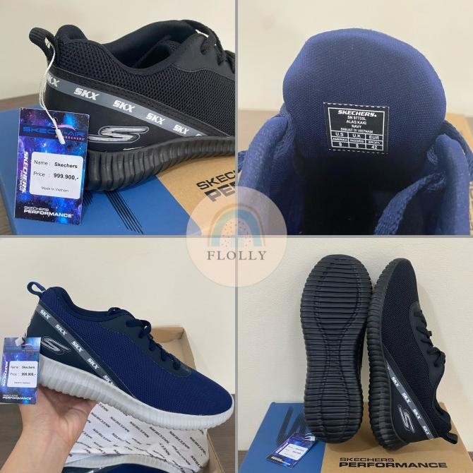 Sepatu Pria Skechers Sneakers Sport Tali Casual Man SLip On Import