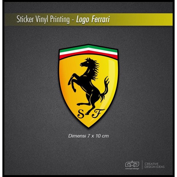 

DISKON STICKER VINYL PRINTING LOGO FERRARI !!