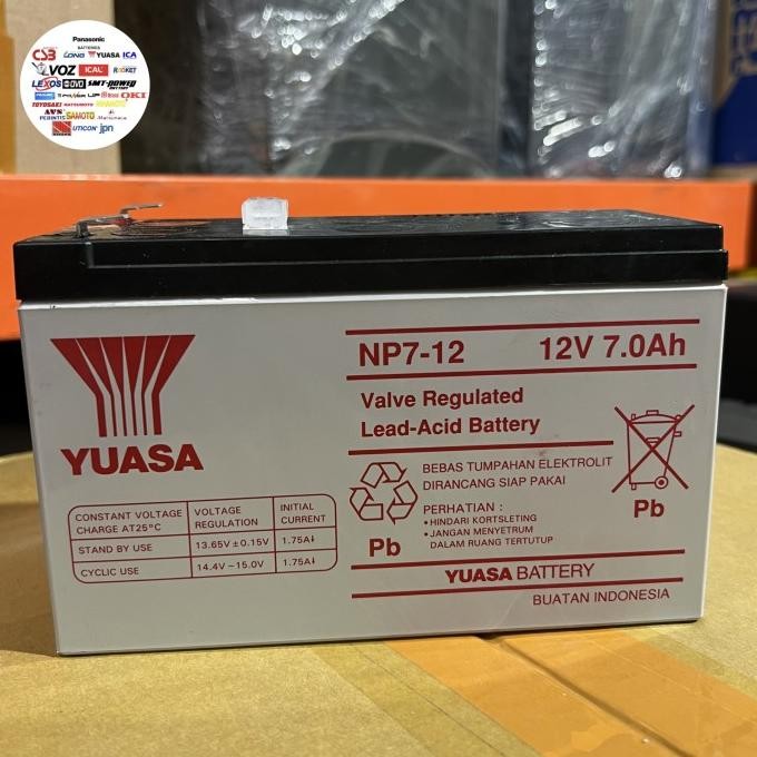 TERBARU - Battery Yuasa 12V7Ah, Yuasa NP7-12, Baterai Yuasa 12V7Ah