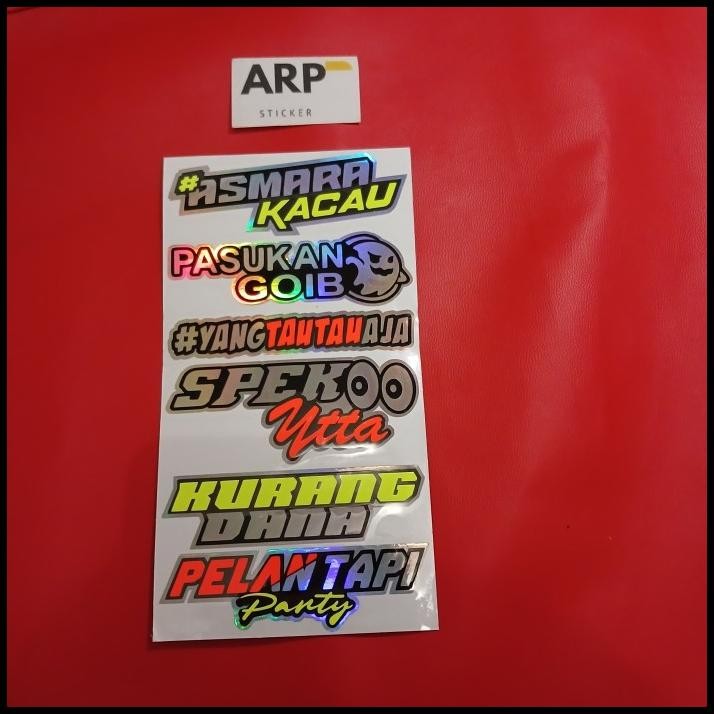 

TERMURAH STICKER PAPAN STIKER MINI SET CUTTING !!!!