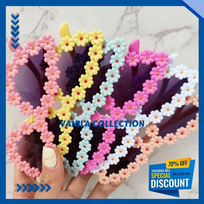 KACAMATA HITAM TABIR DAISY KECIL KACAMATA HITAM ANAK-ANAK KREATIF KACA MATA HITAM WANITA ANTI SINAR 