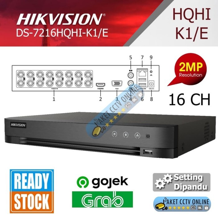 (Hot) Dvr Hikvision Ds-7216Hqhi-K1/E 16 Channel 16Ch Ds-7216Hqhi-K1 2Mp 4Mp