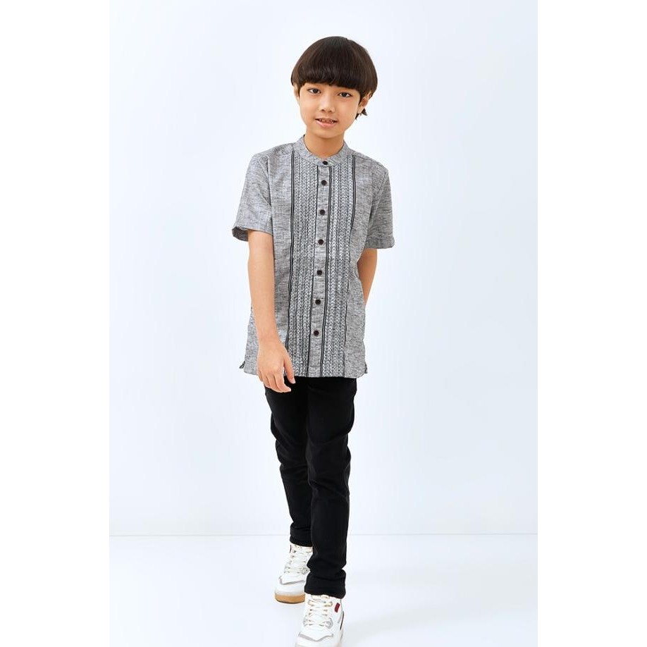 Carvil Baju Koko Anak Arrayan - Grey
