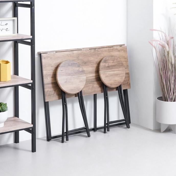 INFORMA LEXI SET MEJA MAKAN LIPAT 2 BANGKU - COKELAT