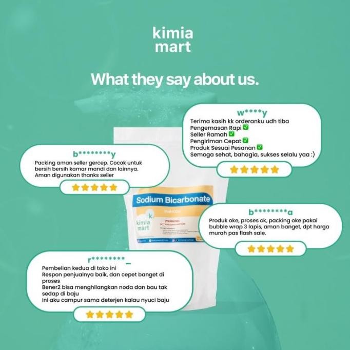

Kimiamart Baking Soda - Sodium Bicarbonate Food Grade / Soda Kue 1000 DS10