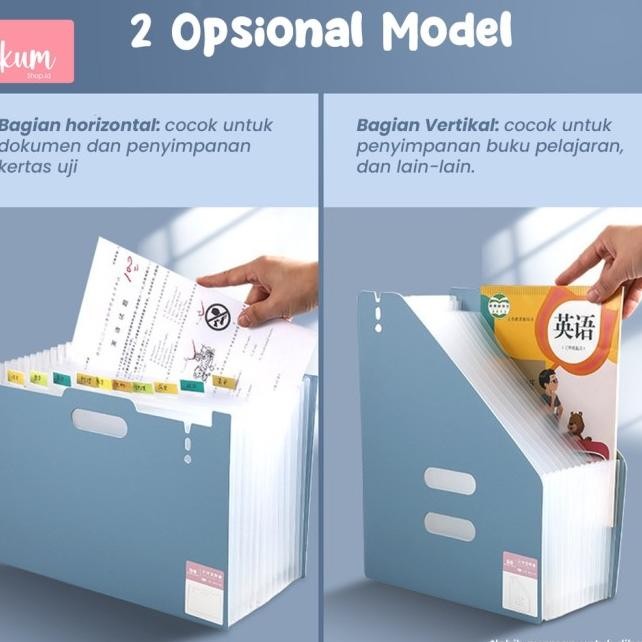 

TERBARU BAHAN TEBAL STANDING FILE A4/ FILE FOLDER DOCUMENT BAG/ TAS DOKUMEN FILE 13 SEKAT