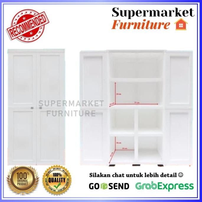 LEMARI PLASTIK CLUB SPECTRA LARGE PREMIUM QUALITY - PUTIH / SLCHD