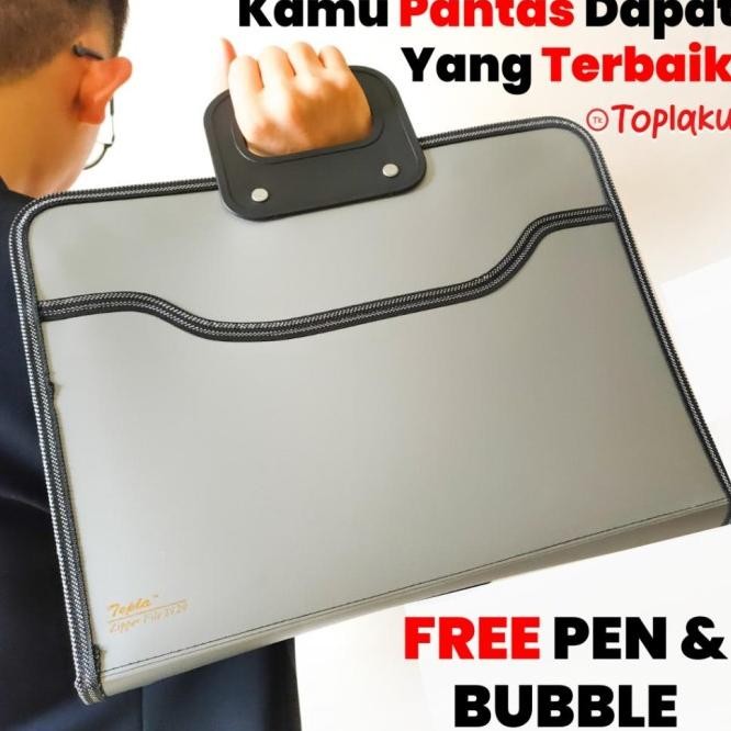 

STOK BANYAK TAS MAP DOKUMEN FILE RESLETING ANTI AIR DOCUMENT BAG ZIPPER KEEPER LES BESAR KERJA BERKAS F4 A4