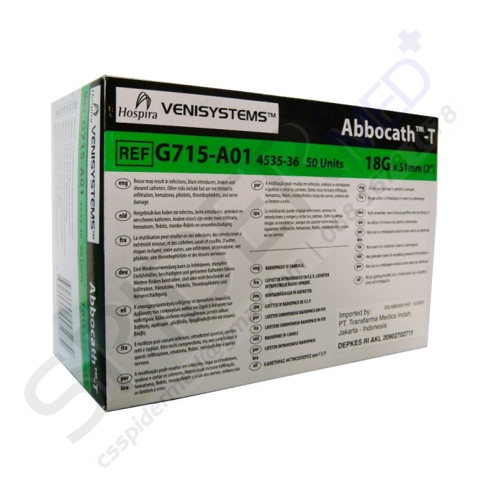 I.V Cannula Venisystems Abbocath 18g