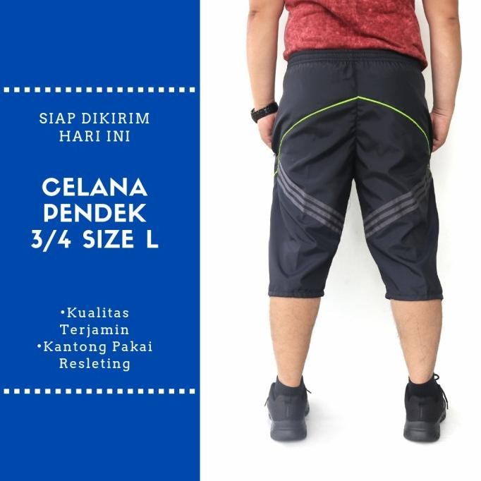 CELANA OLAHRAGA 3/4 TRAINING PENDEK GOWES SEPEDA PARASUT PRIA WANITA
