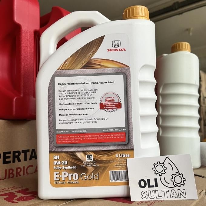 HONDA AUTOMOBILE OIL E-PRO GOLD SN 0W-20 4L | ORIGINAL OLI MOBIL